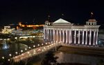 Archaeological Museum And Art Bridge On The River Vardar In 